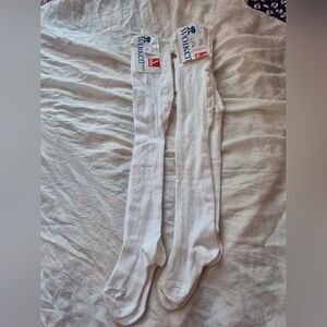 Falke Cotton Blend Tights 2 Pairs Baby Size 9- 12 Months White